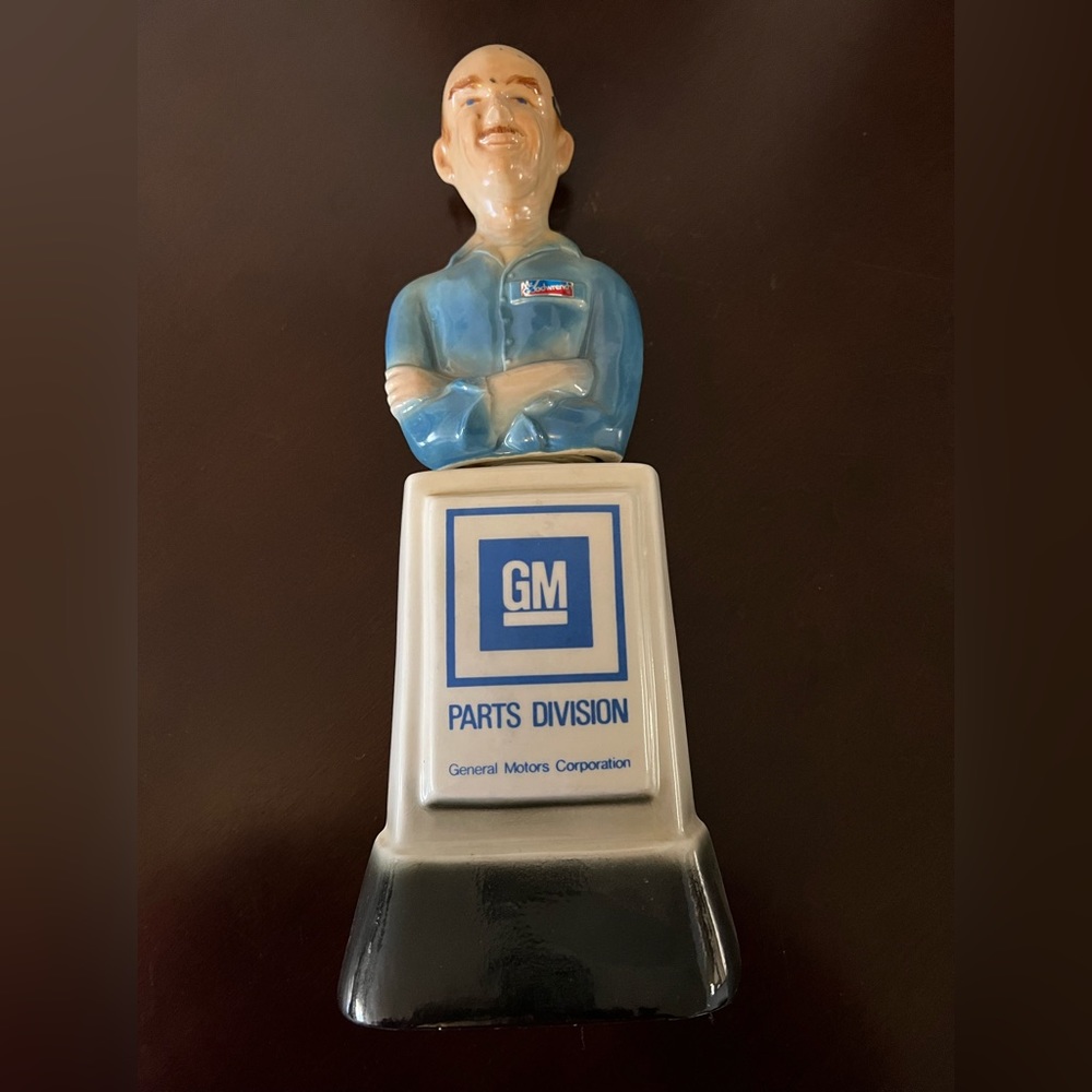 Vintage Mr. Goodwrench GM Parts Division Jim Beam Bourbon Whiskey Bottle 1978